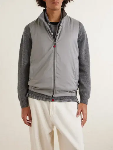 Kiton Reversible Shell and Jersey Gilet - Men | Thumbnail 3