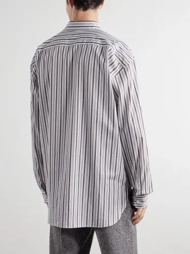 Dries Van Noten Croom Striped Cotton-Poplin Shirt - Men | Thumbnail 4