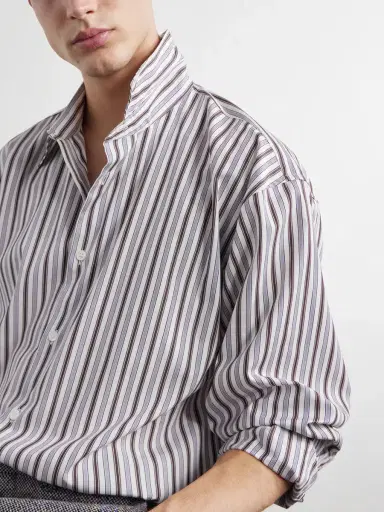 Dries Van Noten Croom Striped Cotton-Poplin Shirt - Men | Thumbnail 5