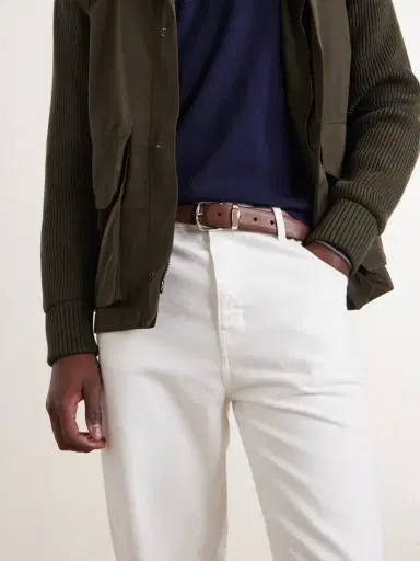 Anderson's 2cm Silver-Tone and Leather Belt - Men | Thumbnail 2