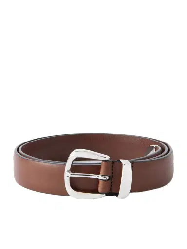 Anderson's 2cm Silver-Tone and Leather Belt - Men | Thumbnail 1