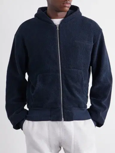 ADON Cotton-Velour Zip-Up Hoodie - Men | Thumbnail 3 ADON Cotton-Velour Zip-Up Hoodie - Men | Thumbnail 3
