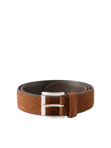 Anderson's 3cm Quilted Suede Leather Belt - Men | Thumbnail 1