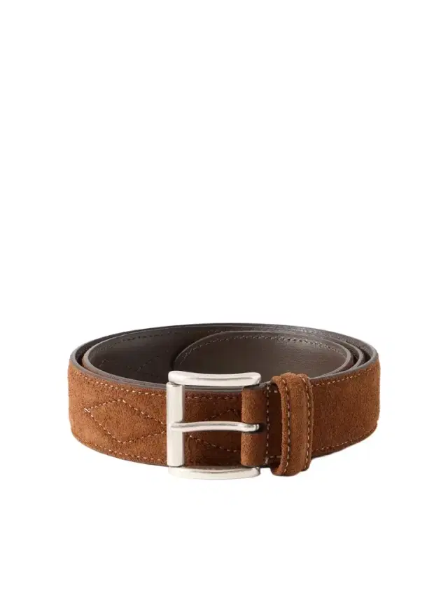 Anderson's 3cm Quilted Suede Leather Belt - Men