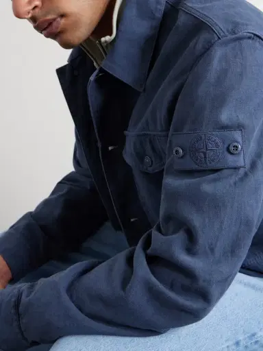Stone Island STONE ISLAND GHOST Linen-Blend Trucker Jacket - Men | Thumbnail 5 Stone Island STONE ISLAND GHOST Linen-Blend Trucker Jacket - Men | Thumbnail 5