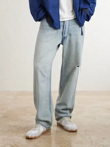 Maison Margiela Replica Paint-Splattered Leather Sneakers - Men | Thumbnail 2