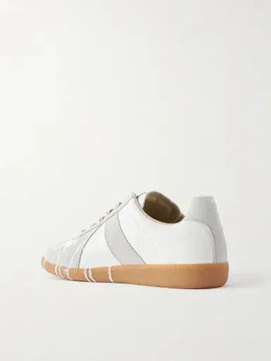 Maison Margiela Replica Paint-Splattered Leather Sneakers - Men | Thumbnail 4