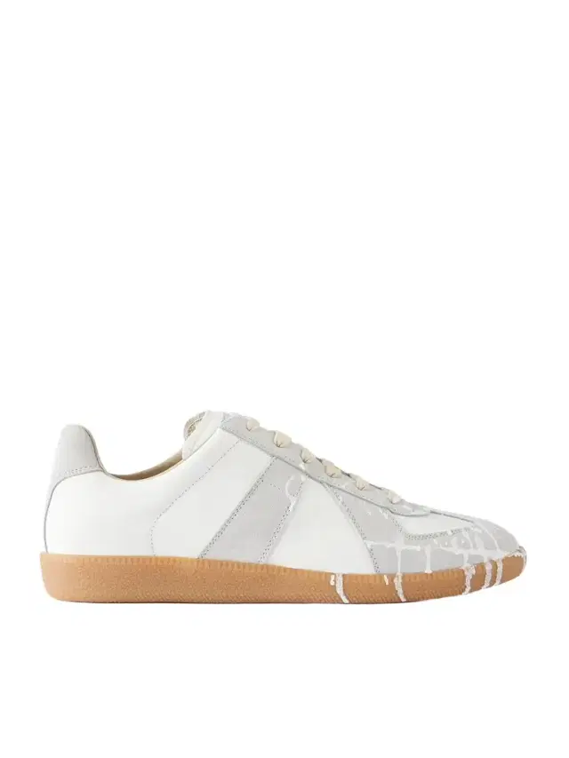 Maison Margiela Replica Paint-Splattered Leather Sneakers - Men