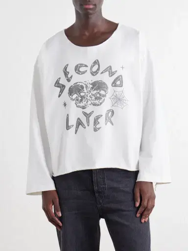 Second/Layer Distressed Printed Cotton-Jersey T-Shirt - Men | Thumbnail 3 Second/Layer Distressed Printed Cotton-Jersey T-Shirt - Men | Thumbnail 3