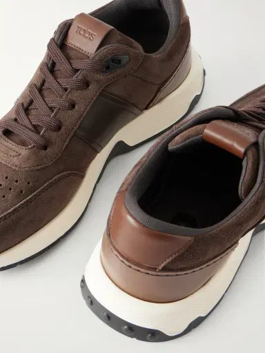 Tod's Leather-Trimmed Suede Sneakers - Men | Thumbnail 5 Tod's Leather-Trimmed Suede Sneakers - Men | Thumbnail 5
