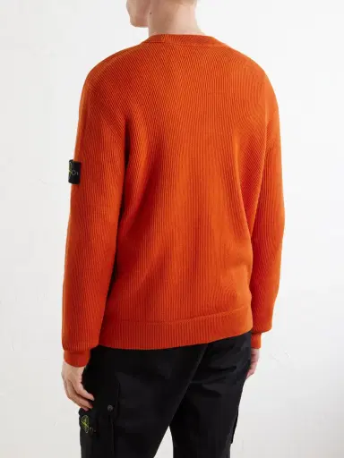 Stone Island Ribbed Cotton Sweater - Men | Thumbnail 4 Stone Island Ribbed Cotton Sweater - Men | Thumbnail 4