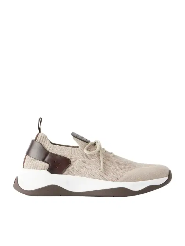 Berluti Shadow Leather-Trimmed Stretch-Knit Sneakers - Men