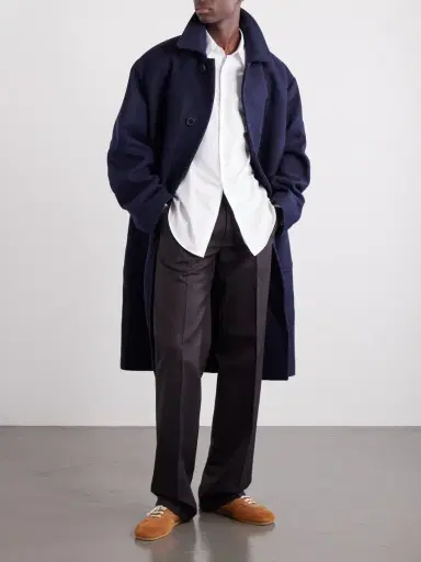 Dries Van Noten Panvel Straight-Leg Herringbone Wool Trousers - Men | Thumbnail 2