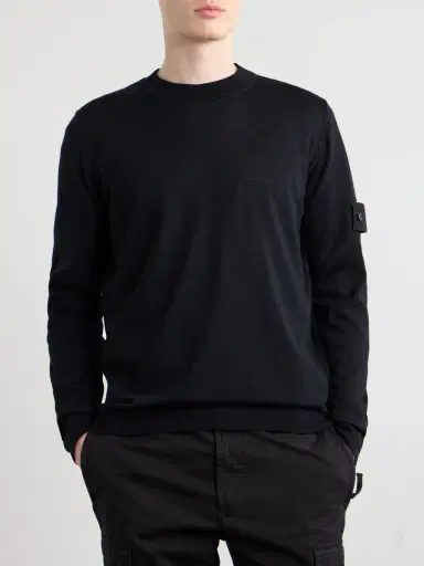 Stone Island Ghost Logo-Appliquéd Virgin Wool Sweater - Men | Thumbnail 3