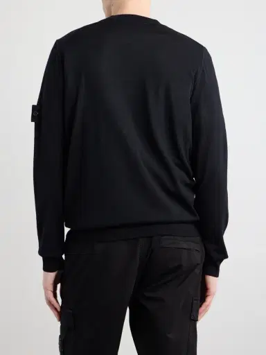 Stone Island Ghost Logo-Appliquéd Virgin Wool Sweater - Men | Thumbnail 4