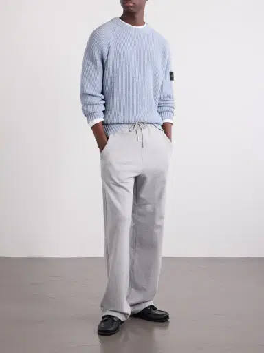 Stone Island Logo-Appliquéd Ribbed Cotton-Blend Sweater - Men | Thumbnail 2 Stone Island Logo-Appliquéd Ribbed Cotton-Blend Sweater - Men | Thumbnail 2