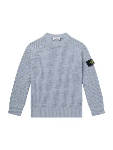 Stone Island Logo-Appliquéd Ribbed Cotton-Blend Sweater - Men | Thumbnail 1 Stone Island Logo-Appliquéd Ribbed Cotton-Blend Sweater - Men | Thumbnail 1