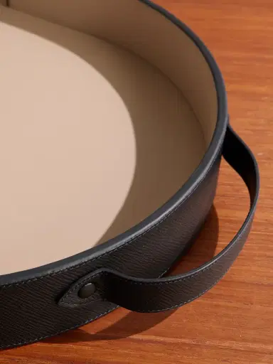 Smythson Panama Cross-Grain Leather Tray - Men | Thumbnail 3