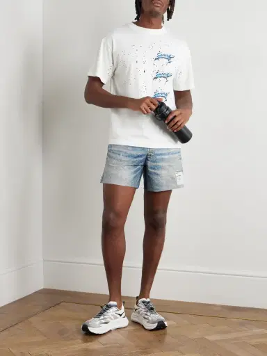 Satisfy Straight-Leg 5" Logo-Appliquéd Printed PeaceShell™ Shorts - Men | Thumbnail 2 Satisfy Straight-Leg 5" Logo-Appliquéd Printed PeaceShell™ Shorts - Men | Thumbnail 2