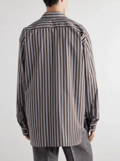 Dries Van Noten Croom Striped Cotton-Poplin Shirt - Men | Thumbnail 4