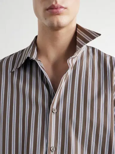 Dries Van Noten Croom Striped Cotton-Poplin Shirt - Men | Thumbnail 5