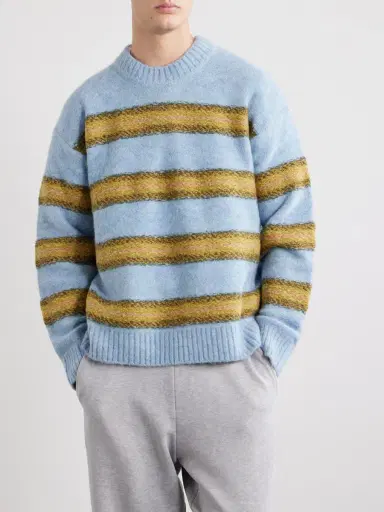 Dries Van Noten Master Striped Alpaca-Blend Sweater - Men | Thumbnail 3