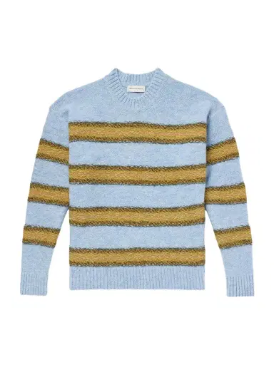 Dries Van Noten Master Striped Alpaca-Blend Sweater - Men | Thumbnail 1