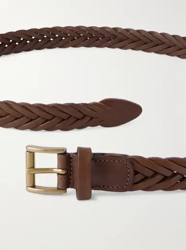 Anderson's 2.5cm Woven Leather Belt - Men | Thumbnail 2 Anderson's 2.5cm Woven Leather Belt - Men | Thumbnail 2