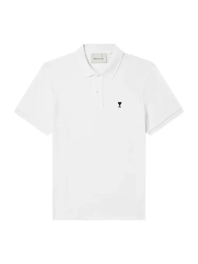 AMI PARIS Logo-Embroidered Cotton-Piqué Polo Shirt - Men