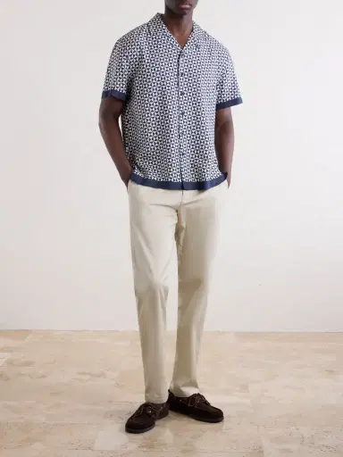 Onia Straight-Leg Cotton-Blend Trousers - Men | Thumbnail 2 Onia Straight-Leg Cotton-Blend Trousers - Men | Thumbnail 2
