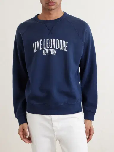 Aimé Leon Dore Logo-Print Cotton-Blend Jersey Sweatshirt - Men | Thumbnail 3 Aimé Leon Dore Logo-Print Cotton-Blend Jersey Sweatshirt - Men | Thumbnail 3