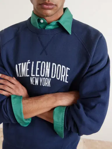 Aimé Leon Dore Logo-Print Cotton-Blend Jersey Sweatshirt - Men | Thumbnail 5 Aimé Leon Dore Logo-Print Cotton-Blend Jersey Sweatshirt - Men | Thumbnail 5
