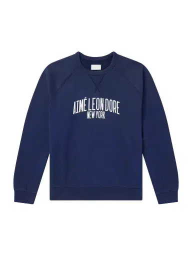 Aimé Leon Dore Logo-Print Cotton-Blend Jersey Sweatshirt - Men | Thumbnail 1 Aimé Leon Dore Logo-Print Cotton-Blend Jersey Sweatshirt - Men | Thumbnail 1