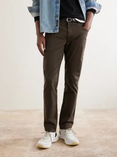 Berluti Shadow Leather-Trimmed Stretch-Knit Sneakers - Men | Thumbnail 2