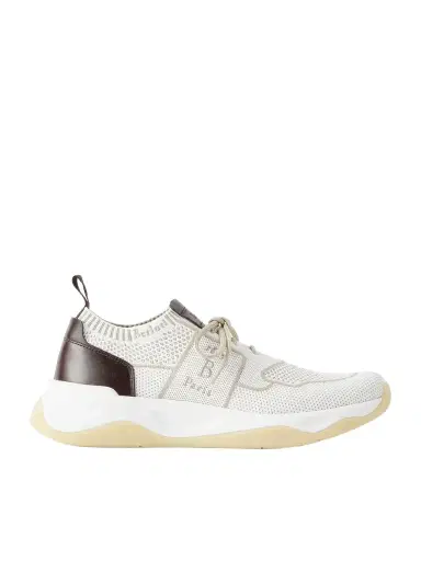 Berluti Shadow Leather-Trimmed Stretch-Knit Sneakers - Men | Thumbnail 1