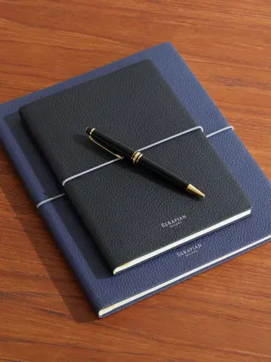 Serapian Medium Textured-Leather Notebook - Men | Thumbnail 2 Serapian Medium Textured-Leather Notebook - Men | Thumbnail 2