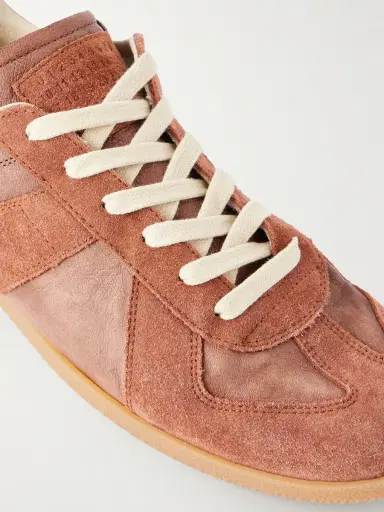 Maison Margiela Replica Suede-Trimmed Leather Sneakers - Men | Thumbnail 5