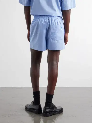AMI PARIS Straight-Leg Embroidered Cotton-Poplin Shorts - Men | Thumbnail 4 AMI PARIS Straight-Leg Embroidered Cotton-Poplin Shorts - Men | Thumbnail 4