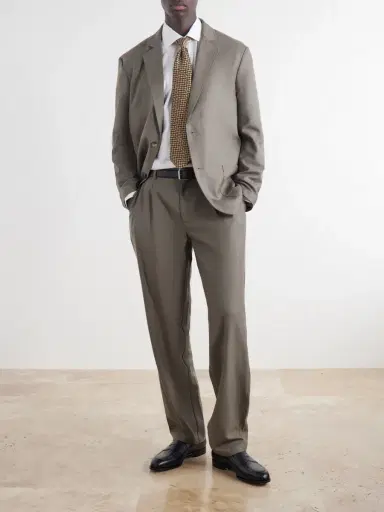 De Bonne Facture One Pleat Straight-Leg Pleated Virgin Wool Trousers - Men | Thumbnail 2 De Bonne Facture One Pleat Straight-Leg Pleated Virgin Wool Trousers - Men | Thumbnail 2