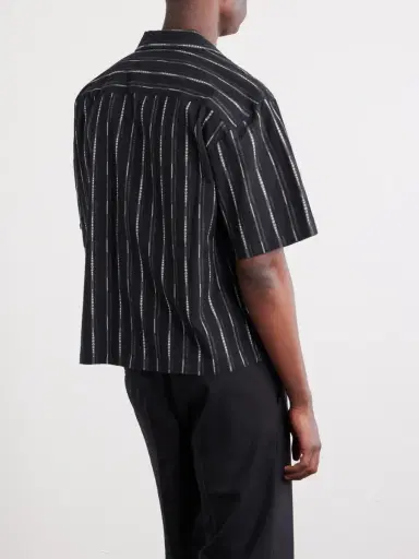 Aimé Leon Dore Camp-Collar Striped Cotton-Blend Jacquard Shirt - Men | Thumbnail 4 Aimé Leon Dore Camp-Collar Striped Cotton-Blend Jacquard Shirt - Men | Thumbnail 4