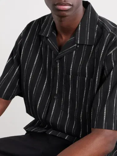 Aimé Leon Dore Camp-Collar Striped Cotton-Blend Jacquard Shirt - Men | Thumbnail 5 Aimé Leon Dore Camp-Collar Striped Cotton-Blend Jacquard Shirt - Men | Thumbnail 5