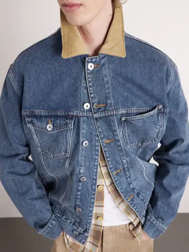 JW Anderson Corduroy-Trimmed Denim Jacket - Men | Thumbnail 5 JW Anderson Corduroy-Trimmed Denim Jacket - Men | Thumbnail 5