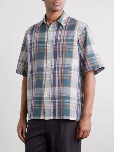 Kaptain Sunshine Checked Cotton-Gauze Shirt - Men | Thumbnail 3 Kaptain Sunshine Checked Cotton-Gauze Shirt - Men | Thumbnail 3