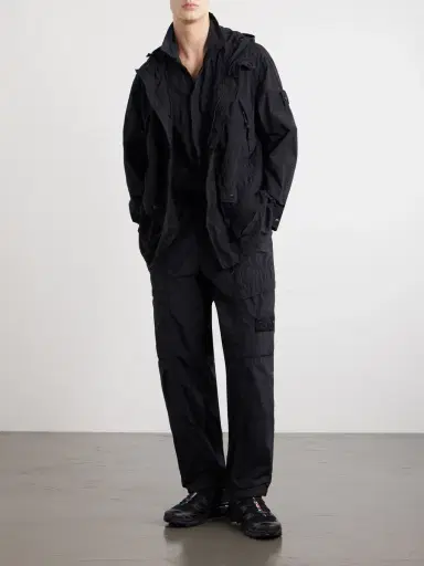 Stone Island STONE ISLAND GHOST Logo-Appliquéd Garment-Dyed Shell Hooded Parka - Men | Thumbnail 2 Stone Island STONE ISLAND GHOST Logo-Appliquéd Garment-Dyed Shell Hooded Parka - Men | Thumbnail 2