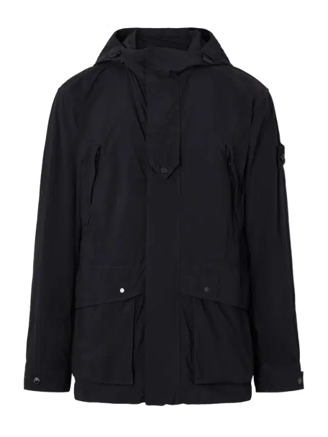 STONE ISLAND GHOST Logo-Appliquéd Garment-Dyed Shell Hooded Parka - Men STONE ISLAND GHOST Logo-Appliquéd Garment-Dyed Shell Hooded Parka - Men