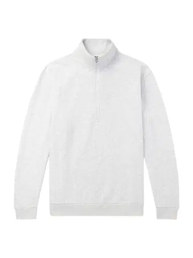 lululemon Steady State Cotton-Blend Jersey Half-Zip Sweatshirt - Men | Thumbnail 1 lululemon Steady State Cotton-Blend Jersey Half-Zip Sweatshirt - Men | Thumbnail 1