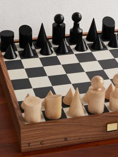 The Conran Shop Milos Wood and Felt Chess Set - Men | Thumbnail 4 The Conran Shop Milos Wood and Felt Chess Set - Men | Thumbnail 4