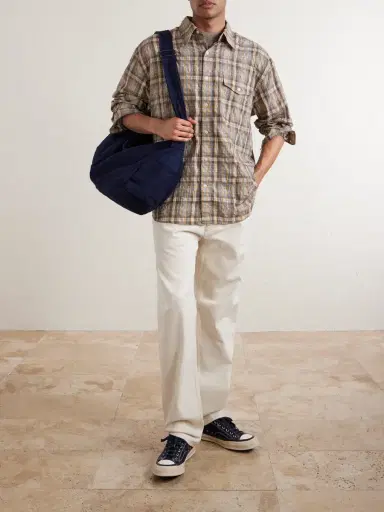 FrizmWORKS Sashiko Denim Messenger Bag - Men | Thumbnail 2 FrizmWORKS Sashiko Denim Messenger Bag - Men | Thumbnail 2