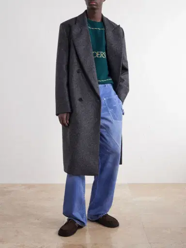 JW Anderson Double-Breasted Brushed Wool Coat - Men | Thumbnail 2 JW Anderson Double-Breasted Brushed Wool Coat - Men | Thumbnail 2