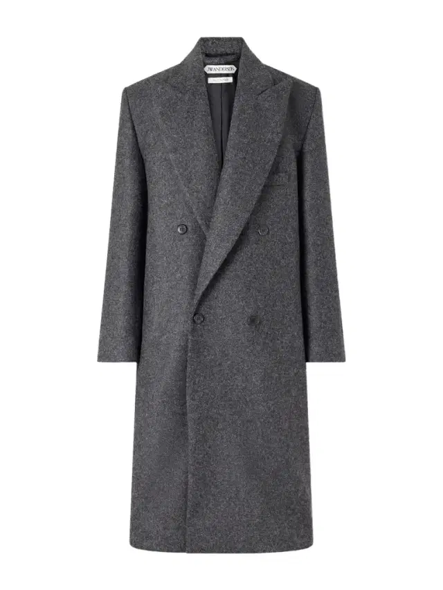 JW Anderson Double-Breasted Brushed Wool Coat - Men